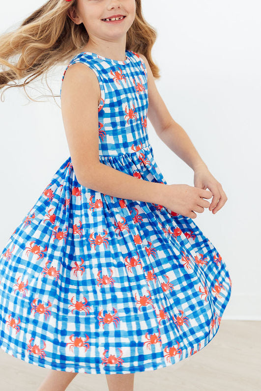 blue plisse maxi dress Twirl Dress
