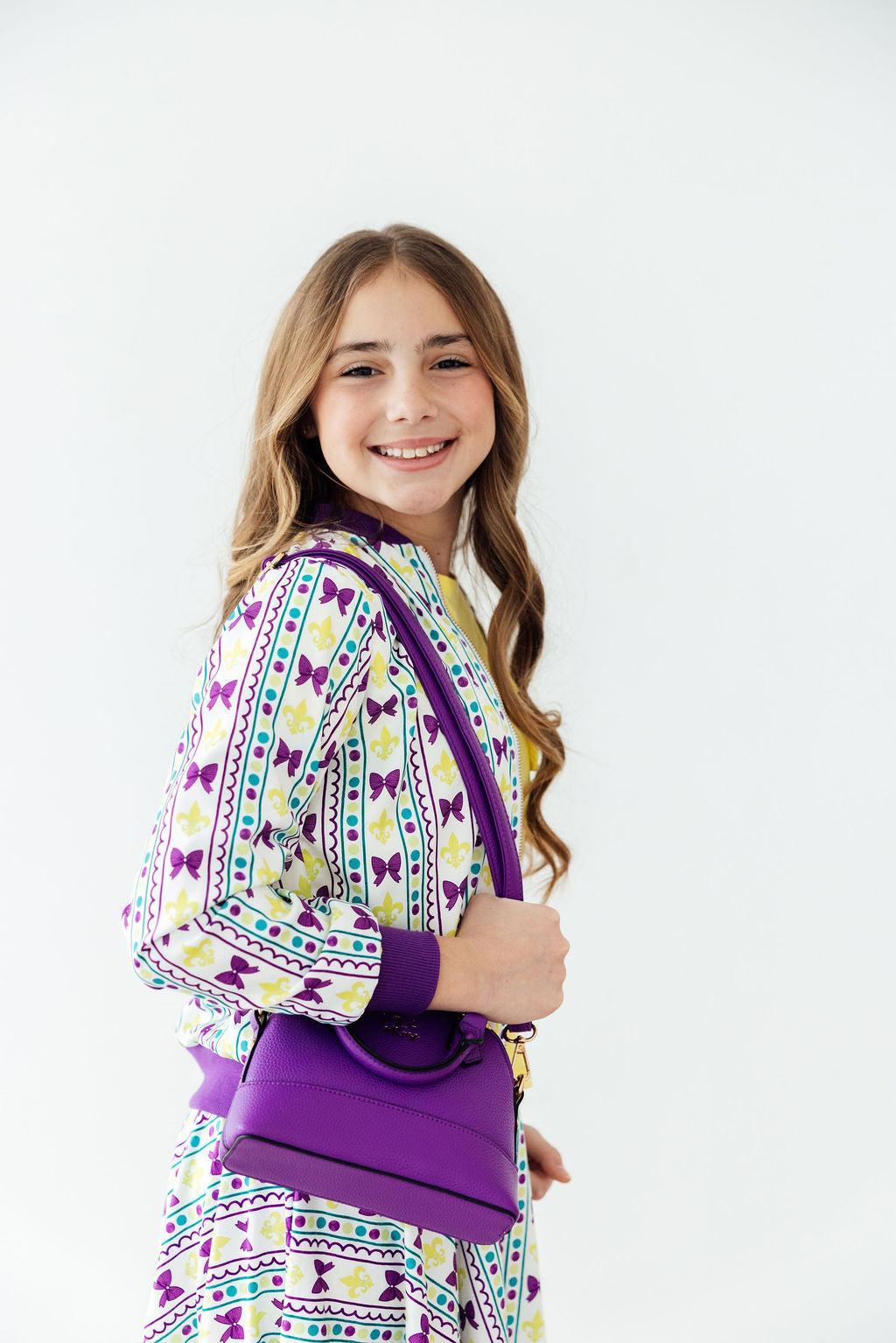 Mardi Gras Satin Jacket for Little Girls - The Palm Beach Baby Mila & Rose ®