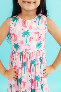 Pink Gator-ade Tank Twirl Dress - The Palm Beach Baby Mila & Rose ®