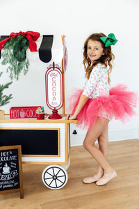 Bows & Mistletoe 3/4 Tutu Leotard - The Palm Beach Baby