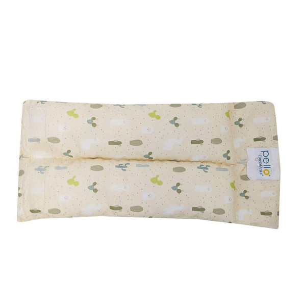 Murphy Comfy Cradle baby pillow in beige with green cactus print for newborns