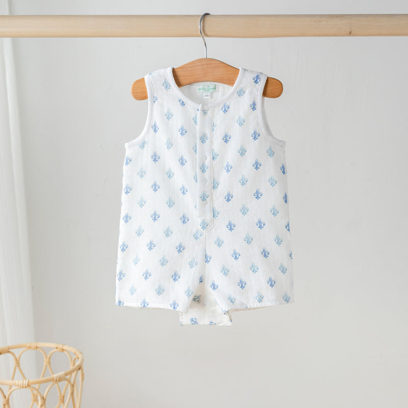 Fleur De Bleu Organic Muslin Shortall - The Palm Beach Baby Nola Tawk