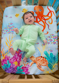 Nestig Mini Crib Compatible: Ocean Crib Sheet