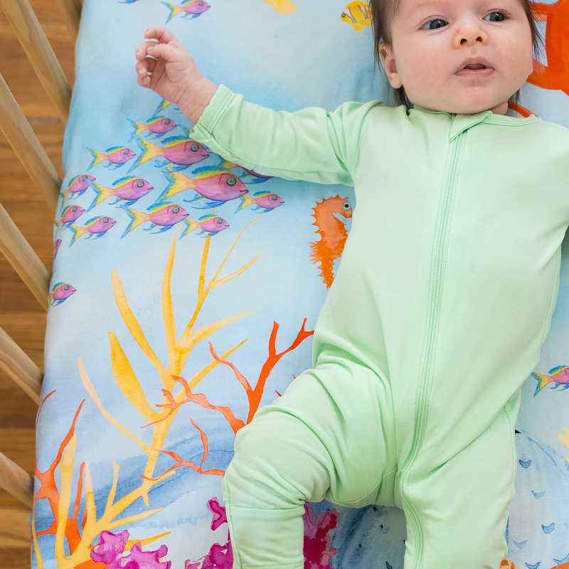 Nestig Mini Crib Compatible: Ocean Crib Sheet