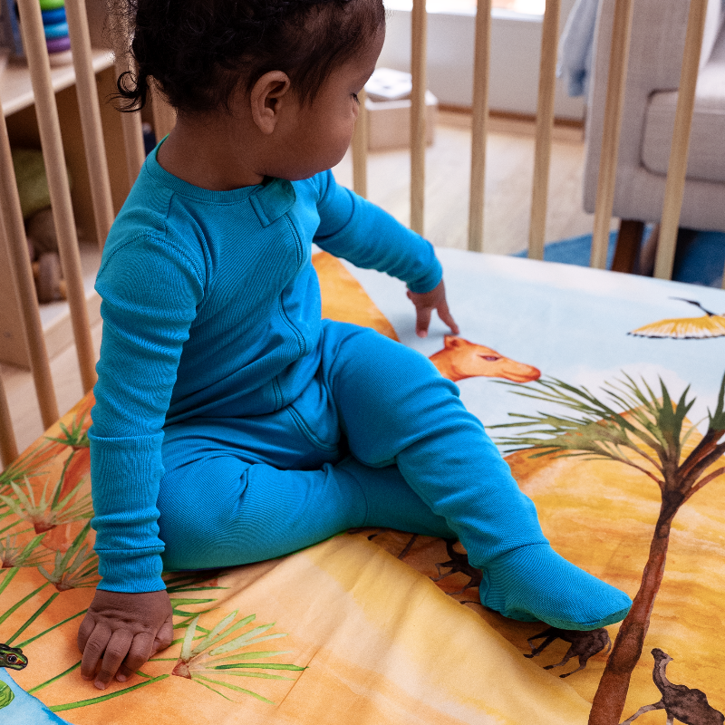 Naptime on the Nile fitted crib sheet