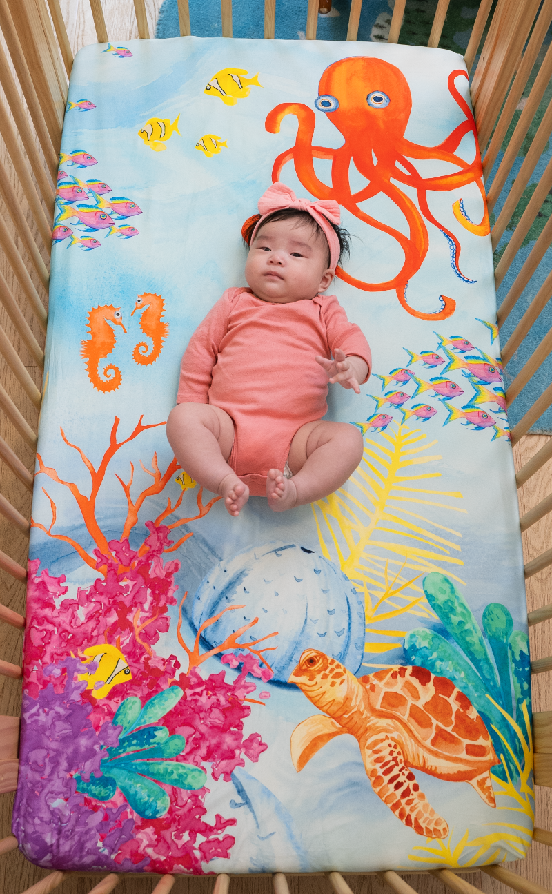 Ocean Crib Sheet: Sea You In My Dreams