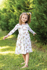 Bayou Wonderland Organic Cotton Christmas Dress for Kids