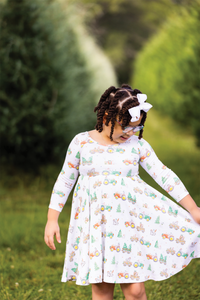 Moo-y Christmas Organic Cotton Christmas Dress for Kids - The Palm Beach Baby
