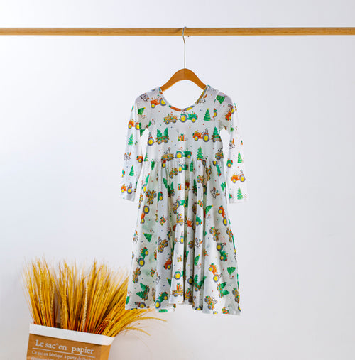 Moo-y Christmas Organic Cotton Christmas Dress for Kids - The Palm Beach Baby