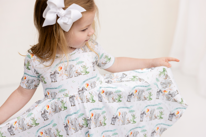 And They All Asked for You Organic Cotton Dress for Girls - The Palm Beach Baby Nola Tawk