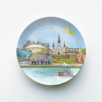 New Orleans Skyline Melamine Dessert Plates - The Palm Beach Baby
