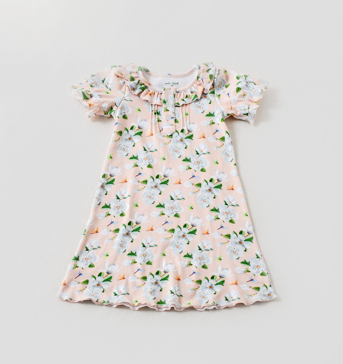Floral dress on a light gray background