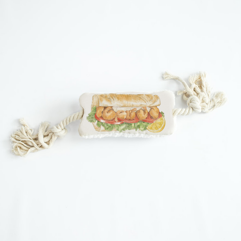 Po-Boy, Dressed! Dog Rope Toy - The Palm Beach Baby Nola Tawk