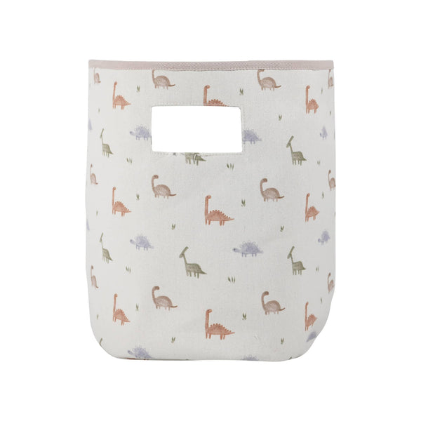 Goosewaddle nursery storage bin with pastel dinosaur print, soft fabric for baby and toddler rooms