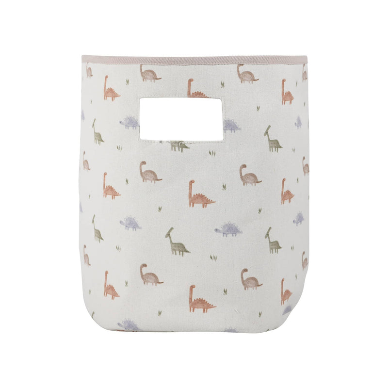 Goosewaddle nursery storage bin with pastel dinosaur print, soft fabric for baby and toddler rooms