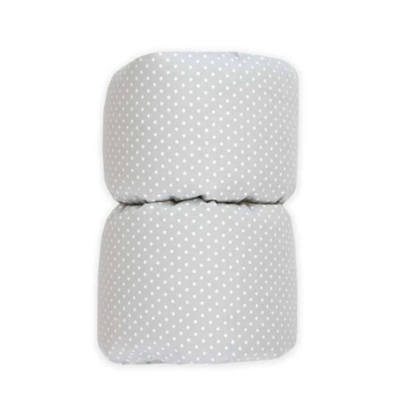 Goosewaddle nursing pillow cover in light gray with white polka dots for newborns