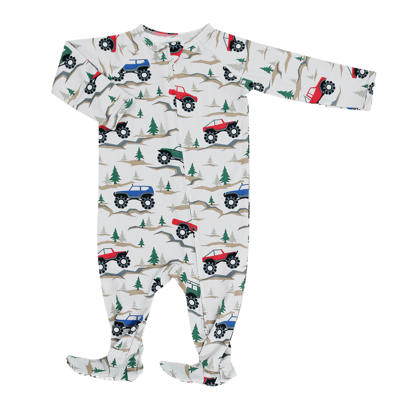 Over the River Zipper Footie - The Palm Beach Baby
