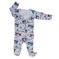 Over the River Zipper Footie - The Palm Beach Baby