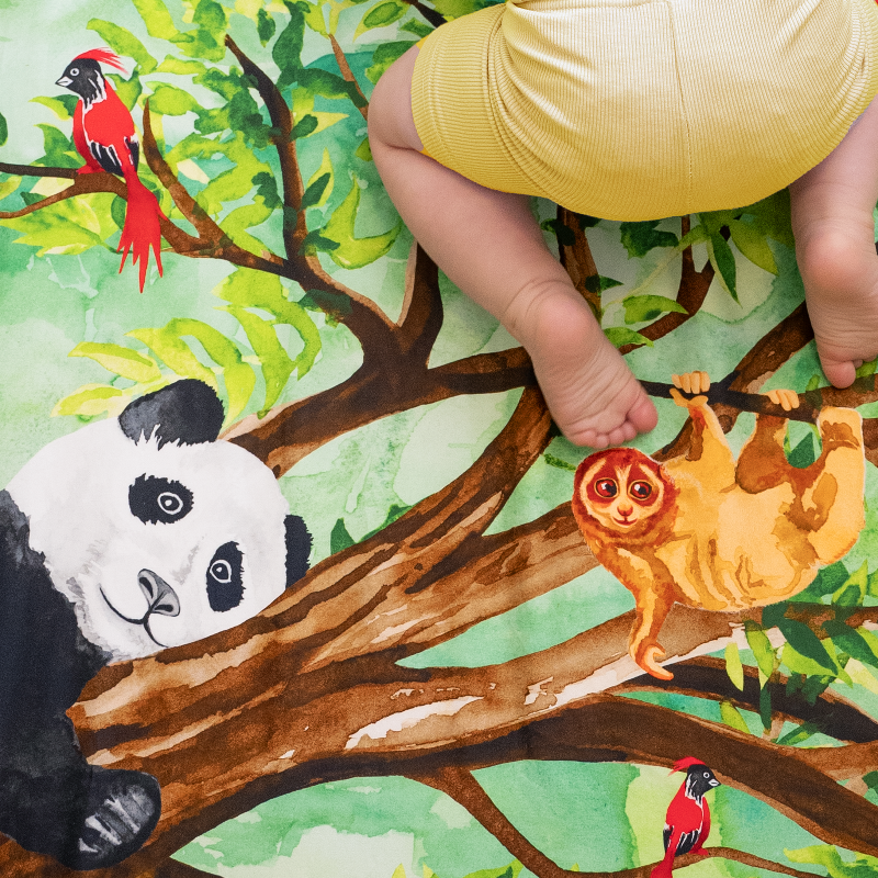 Great Cuddle of Pandas fitted crib sheet