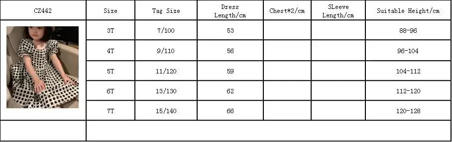 Girls black and white polka dot party dress for toddlers size 3T to 7T