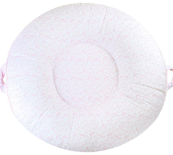 Cushiony Soft Poppy Pink Round Toddler Floor Cushion - The Palm Beach Baby Goosewaddle® | Newborn Baby Blankets Toys Teethers Bibs & More