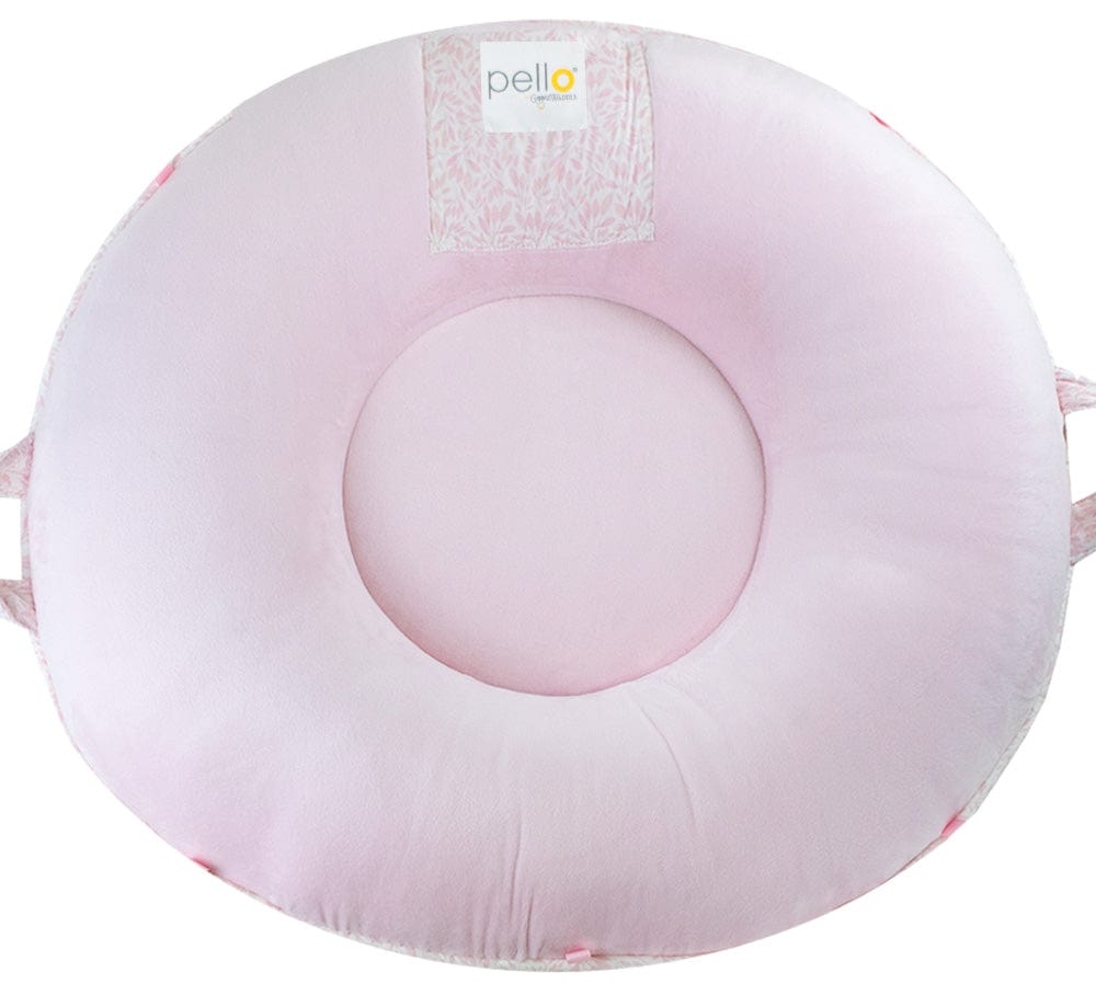 Cushiony Soft Poppy Pink Round Toddler Floor Cushion - The Palm Beach Baby Goosewaddle® | Newborn Baby Blankets Toys Teethers Bibs & More