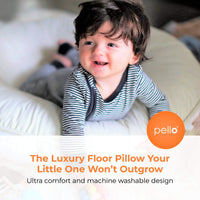 Sadie Light Pink Toddler Floor Cushion designed by a mom for comfort, muscle development, and independent play.