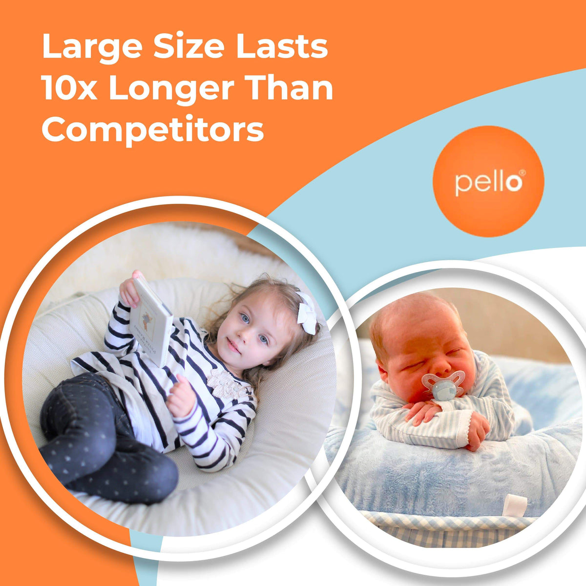 Sadie Light Pink Toddler Floor Cushion by Pello, children relaxing on cushions under the brand logo.