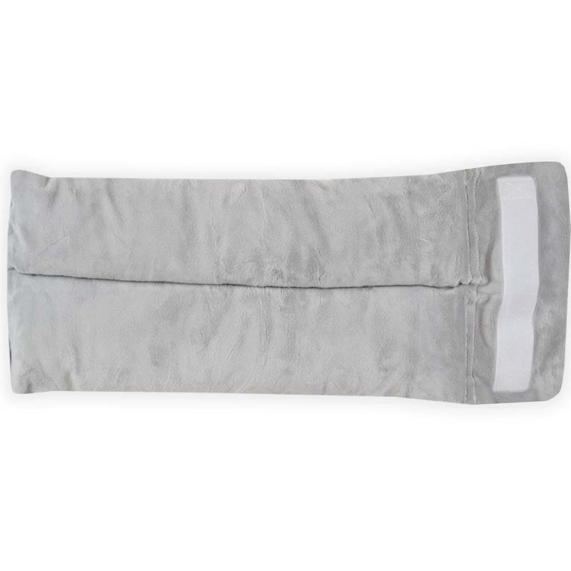 Serenity Gray Comfy Cradle nursing arm pillow in soft gray plush fabric, offering comfort and convenience for nursing and bottle feeding sessions.