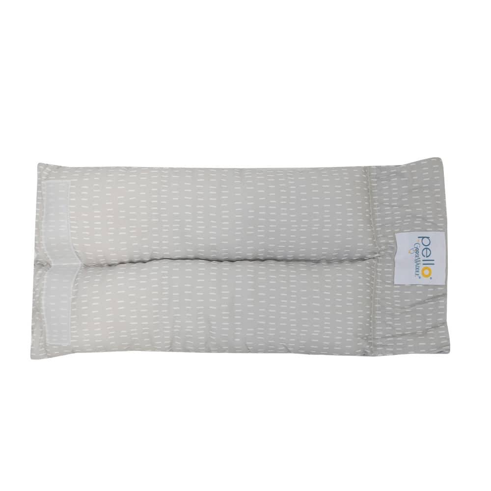 Gray cotton nursing arm pillow for breastfeeding with soft textured fabric by Goosewaddle