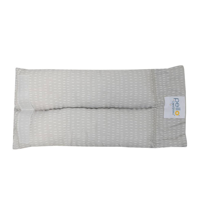 Gray cotton nursing arm pillow for breastfeeding with soft textured fabric by Goosewaddle