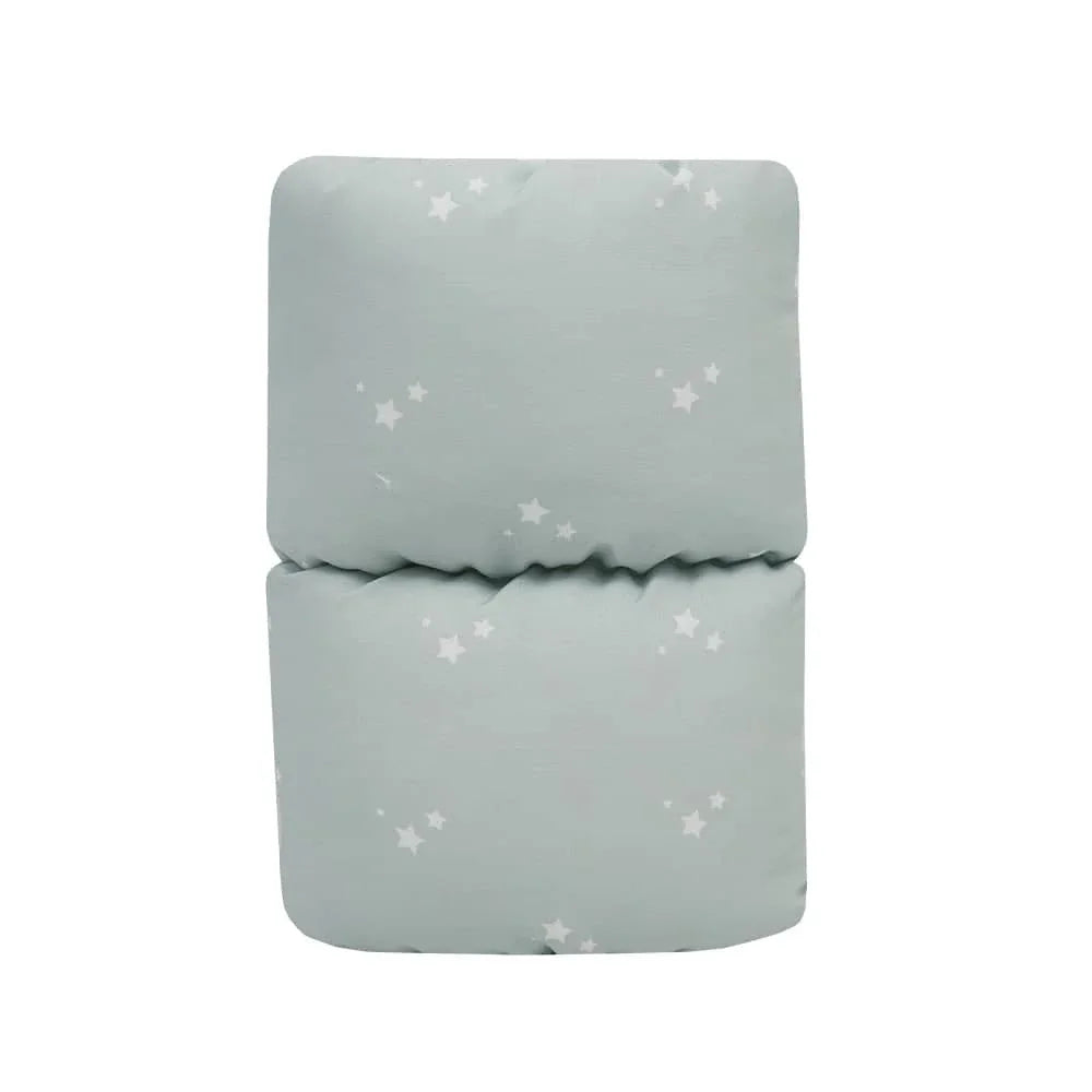 Goosewaddle nursing pillow in light blue with white stars for newborns and infants