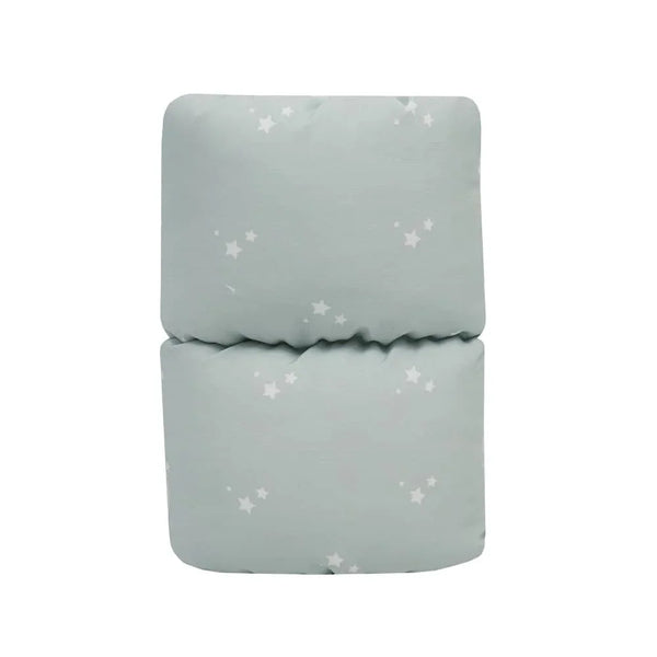 Goosewaddle nursing pillow in light blue with white stars for newborns and infants