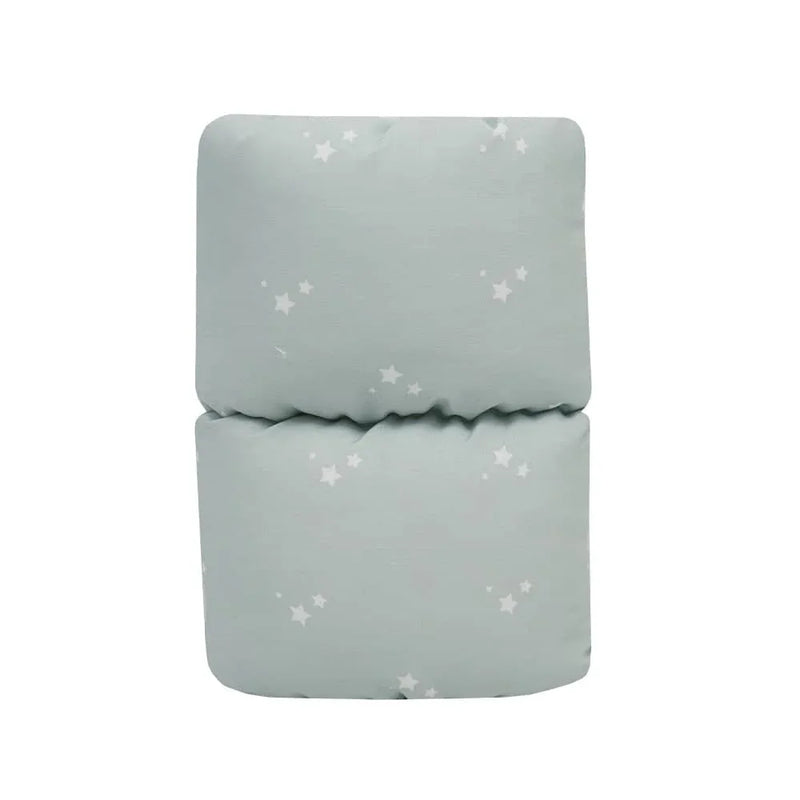 Goosewaddle nursing pillow in light blue with white stars for newborns and infants
