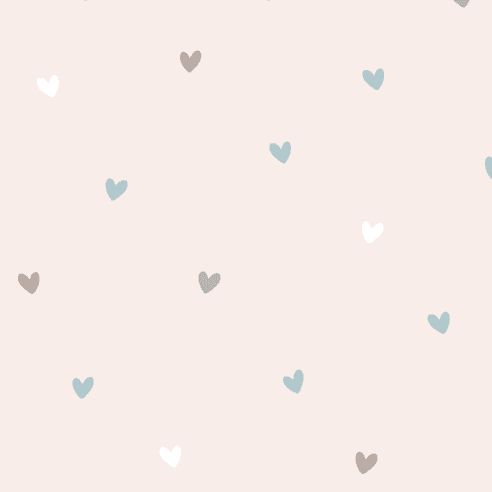 Goosewaddle nursing pillow for babies with soft cotton fabric in light beige with blue white and brown hearts pattern
