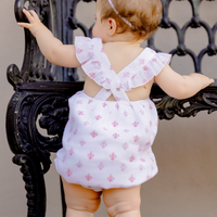 Fleur De Rose Organic Muslin Bubble Romper
