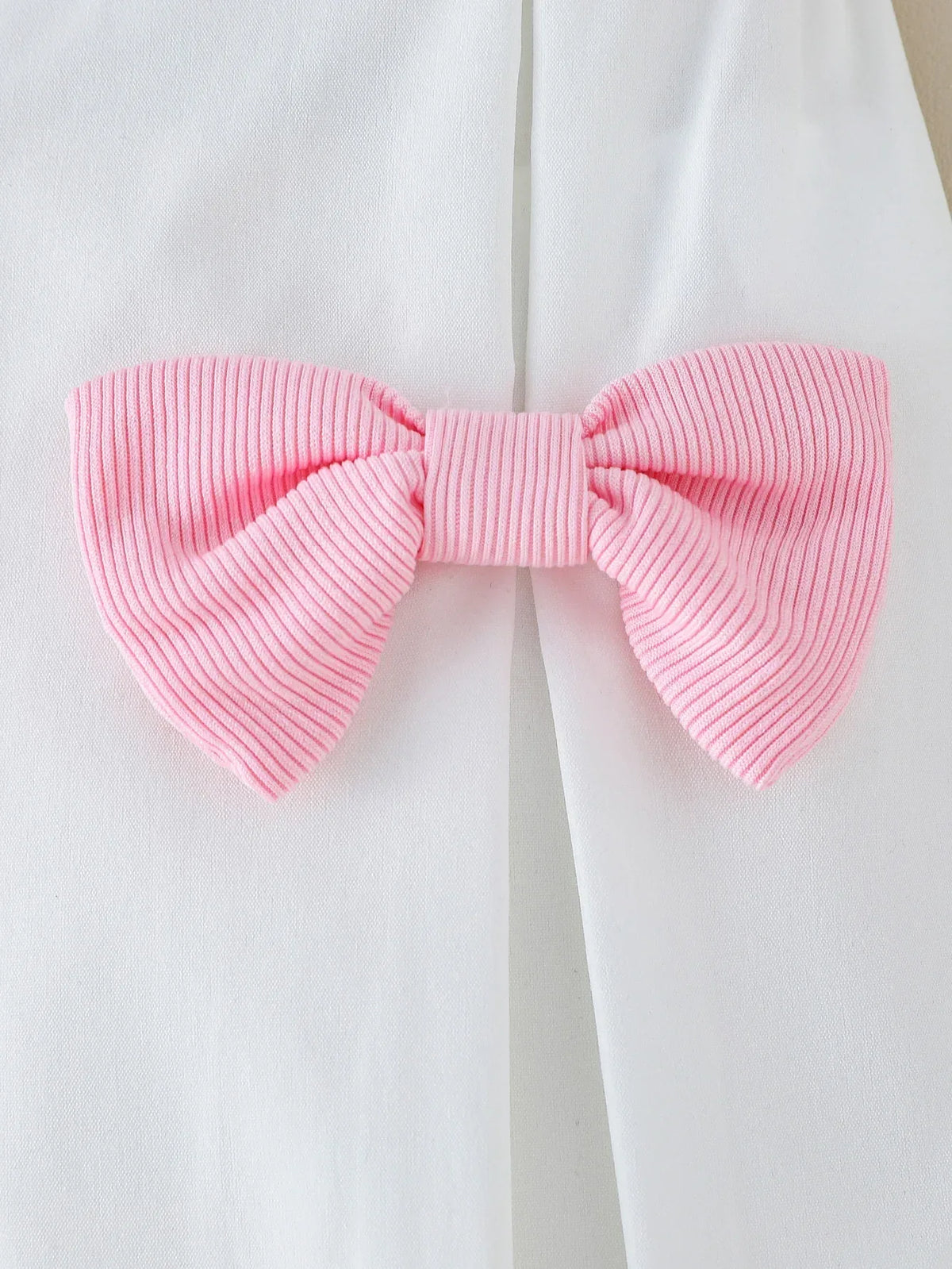 babies white leggings with pink shorts set bow detail for toddlers