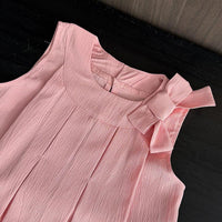 toddler pink shorts set sleeveless top with bow detail for girls