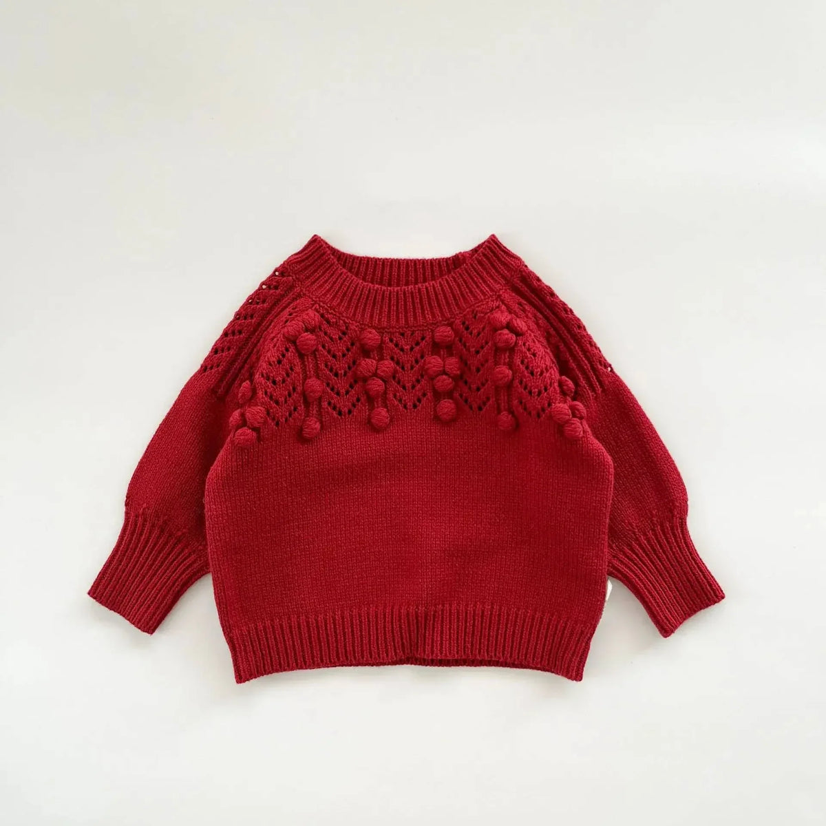 Popcorn Knit Toddler Sweater Set in Red - Cozy & Cute - The Palm Beach Baby