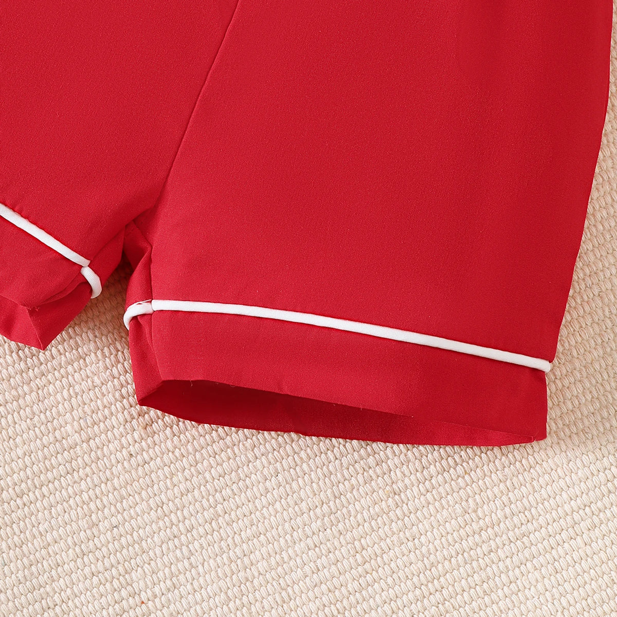 baby red shorts with white trim preppy clothing for toddlers