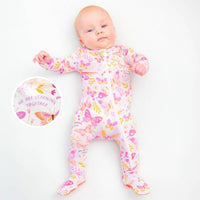 Raising Mama Butterfly Baby Footie Pajamas - Soft & Cozy - The Palm Beach Baby