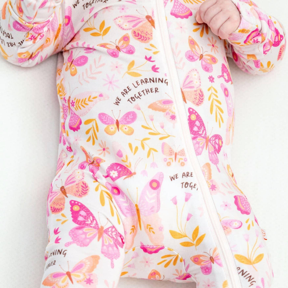Raising Mama Butterfly Baby Footie Pajamas - Soft & Cozy - The Palm Beach Baby