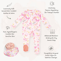 Raising Mama Butterfly Baby Footie Pajamas - Soft & Cozy - The Palm Beach Baby