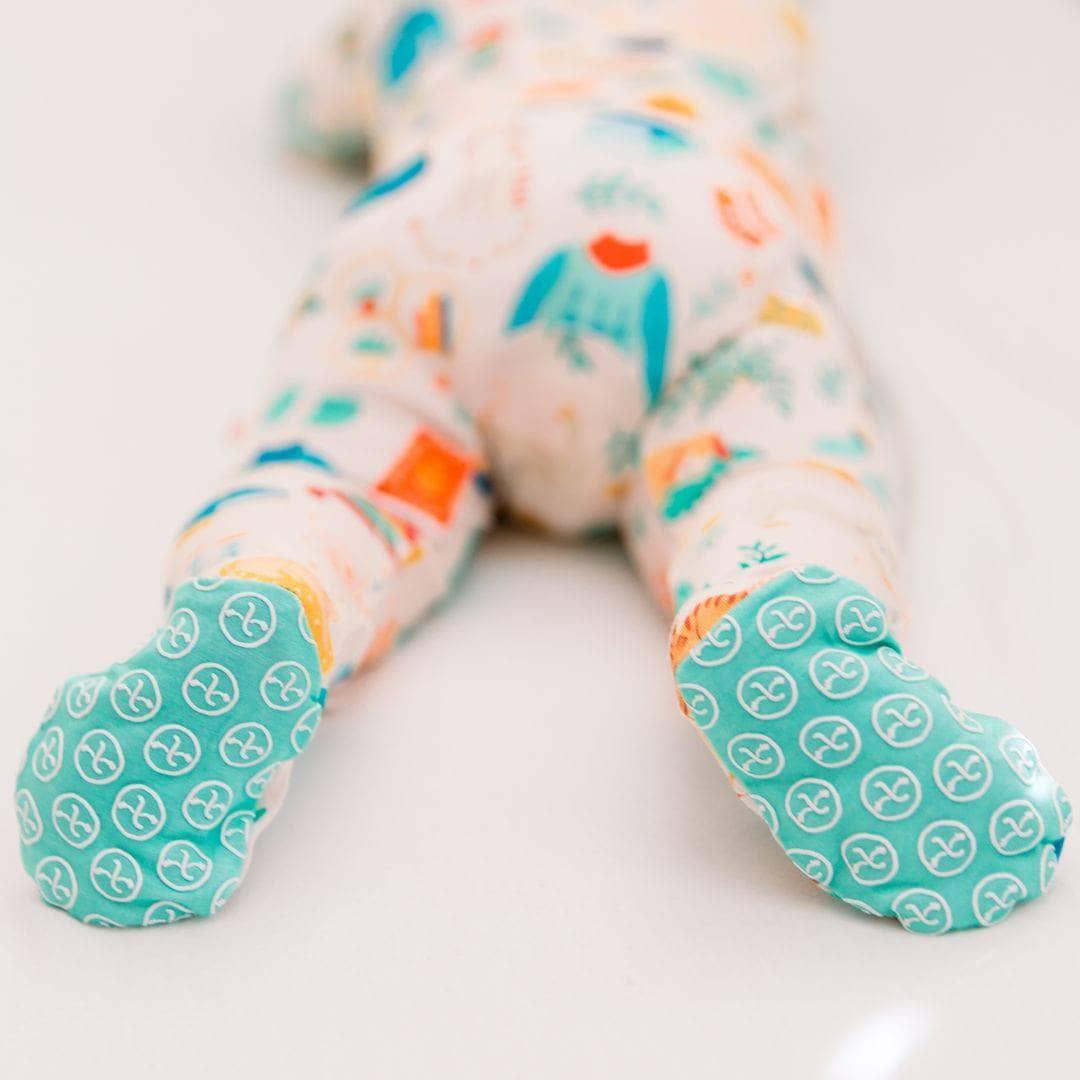 Raising Mama Cat and Dog Baby Footie Pajamas Soft Cotton - The Palm Beach Baby