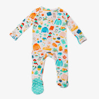 Raising Mama Cat and Dog Baby Footie Pajamas Soft Cotton - The Palm Beach Baby