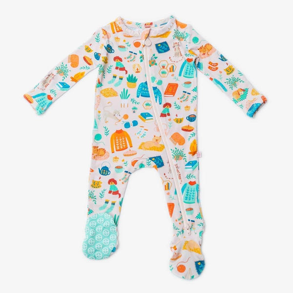 Raising Mama Cat and Dog Baby Footie Pajamas Soft Cotton - The Palm Beach Baby