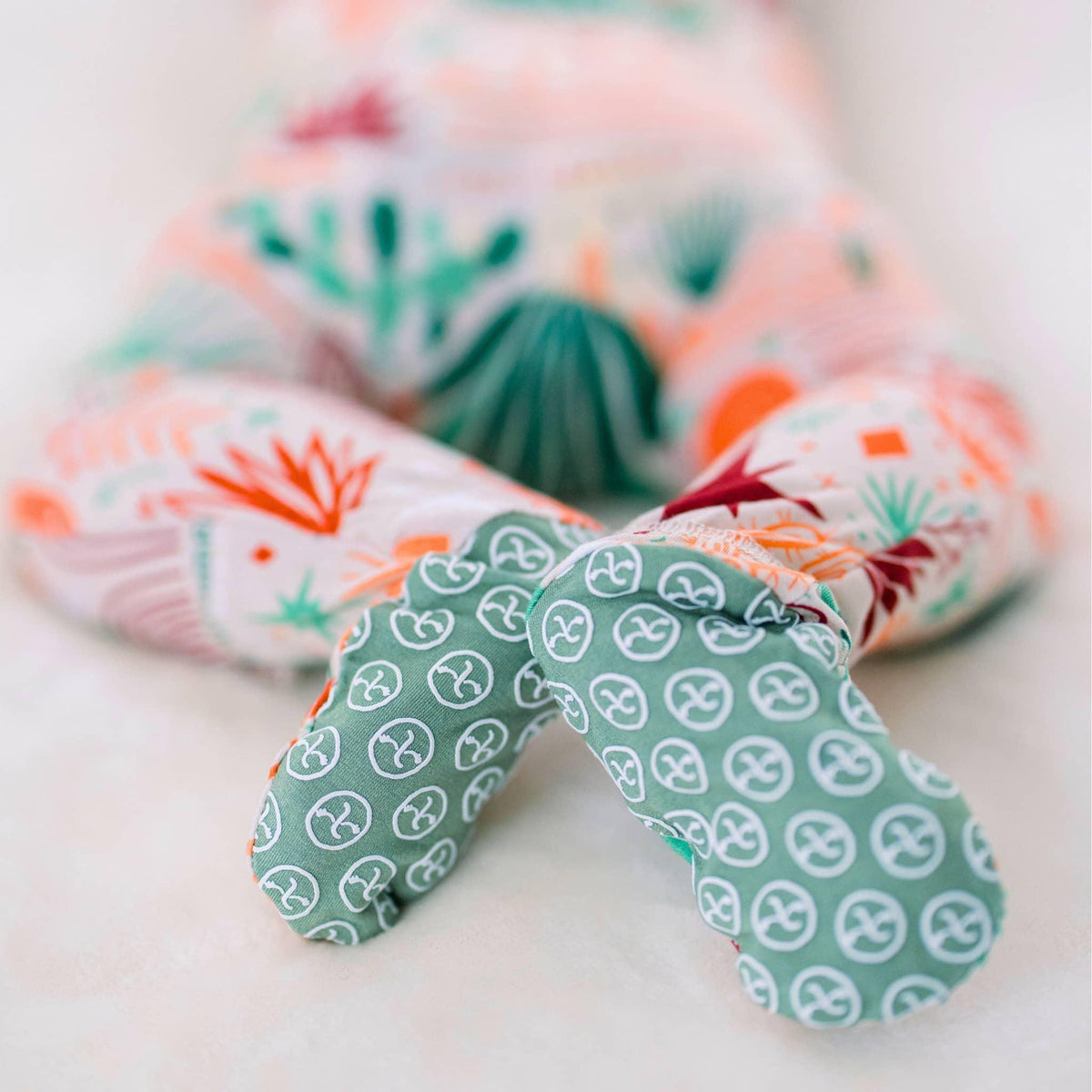 Raising Mama Desert Cactus Baby Footie with Zipper - The Palm Beach Baby