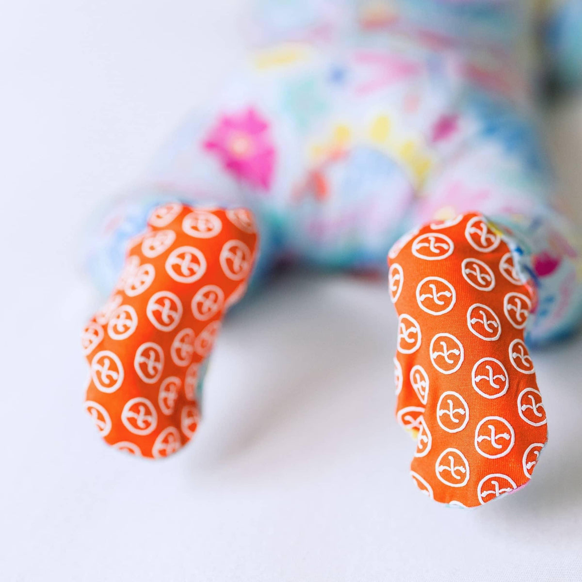 Raising Mama Light Blue Baby Footie Pajamas with Floral Print - The Palm Beach Baby