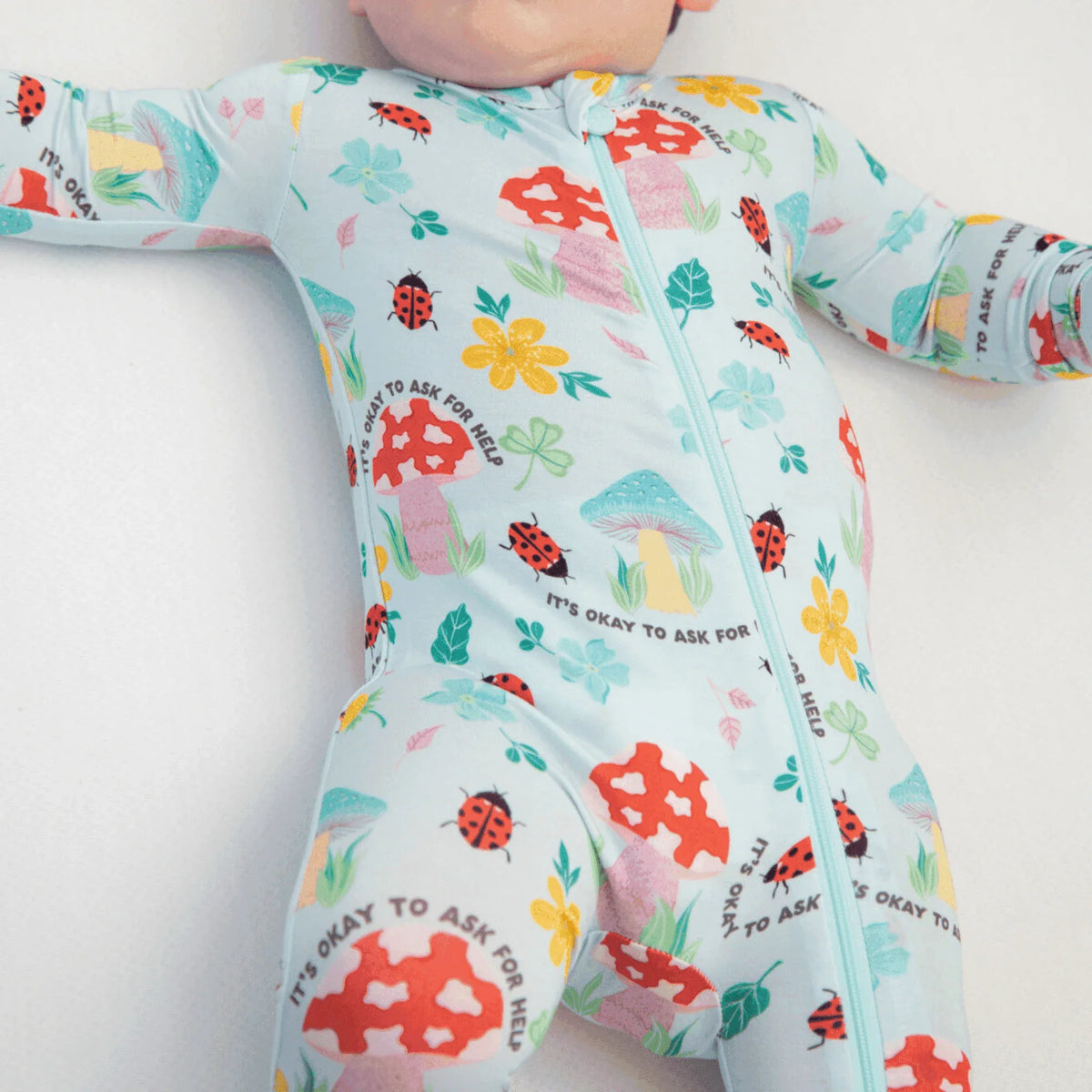 Raising Mama Magic Mushroom Baby Footie - Soft & Cute - The Palm Beach Baby