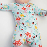 Raising Mama Magic Mushroom Baby Footie - Soft & Cute - The Palm Beach Baby